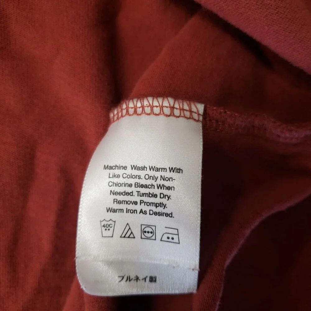 Eddie Bauer Mens XL Red‎ Cotton Long Sleeve Henley Shirt Casual Layering Outdoor - Picture 5 of 6